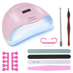MAYCREATE UV LED Nail Lamp for Fast Gel Drying with 36 Light Beads & 4 Timer Settings | Pink