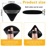 MAYCREATE® 4pcs Triangle Powder Puff Makeup Sponge Puff Makeup Puff for Face Powder Loose Powder, Skin-Friendly Beauty Makeup Tools, Wet and Dry Use - Black