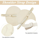 MAYCREATE Sweat Pads for Underarms featuring Adjustable Shoulder Strap and Washable Cotton | 2Pcs Beige for Women and Men