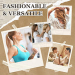 MAYCREATE Hair Ties for Women featuring Golden Metal Loop Chain | Set of 3 Elastic Bracelets