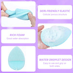 MAYCREATE Facial Sponge for Deep Cleansing and Makeup Removal featuring Finger Sleeve Grip | 6pcs Reusable Plant-Based Pads 7x9.7cm
