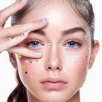 MAYCREATE Pearls Face Gems for Makeup and DIY Crafts with 12 Sheets 2064 pcs | Self Adhesive Acrylic Stickers