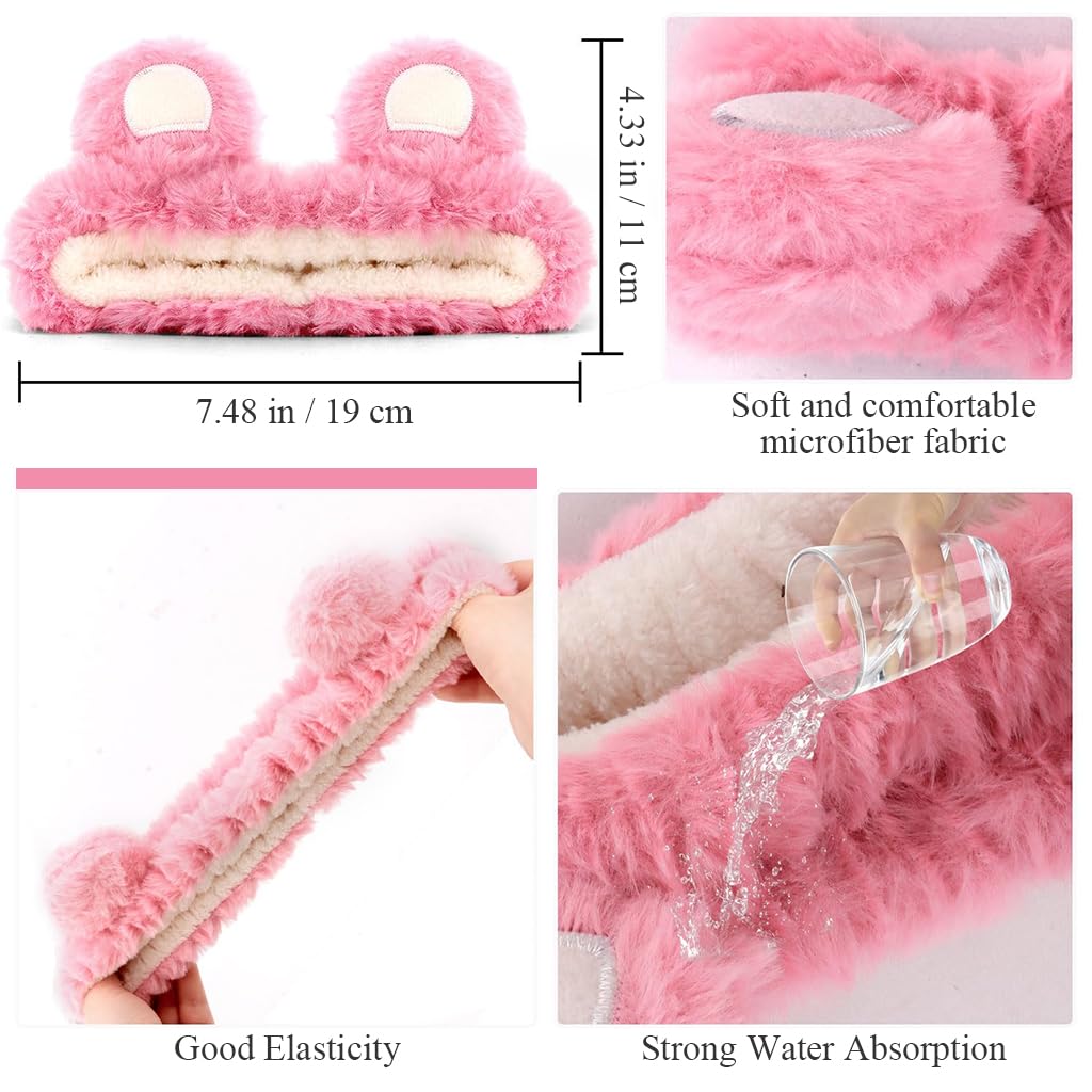 MAYCREATE Skincare Headband for Face Wash with Plush Water Absorbent Fabric | 3pcs Set for Women