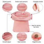 MAYCREATE Hair Tools Travel Bag for Flat Irons and Curling Irons with Silicone Pad 46x12x15cm Pink