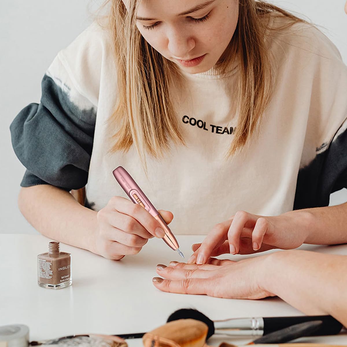 MAYCREATE Electric Nail Trimmer for Manicure and Pedicure with 5 Bits and 2 Speeds | USB Rechargeable