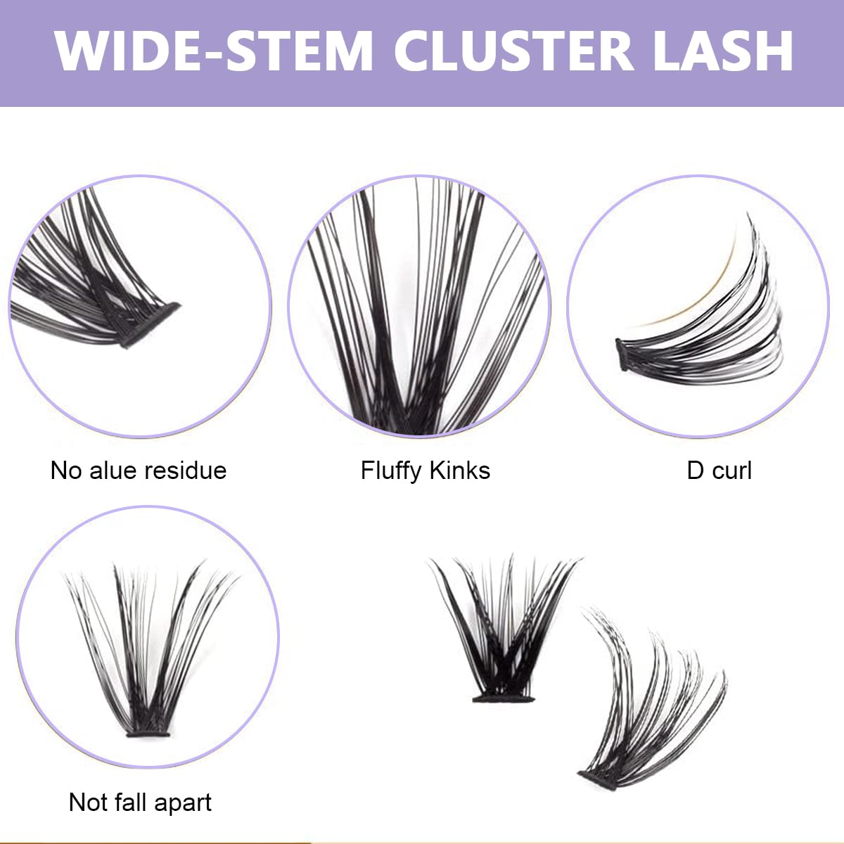 MAYCREATE False Eyelash Extensions Kit featuring 160 pcs lash clusters in 11–13 mm for home use