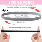 MAYCREATE Silicone Sports Headband for Workout with Non Slip Inner Strip | 4Pcs Multi Coloured Set for Men and Women