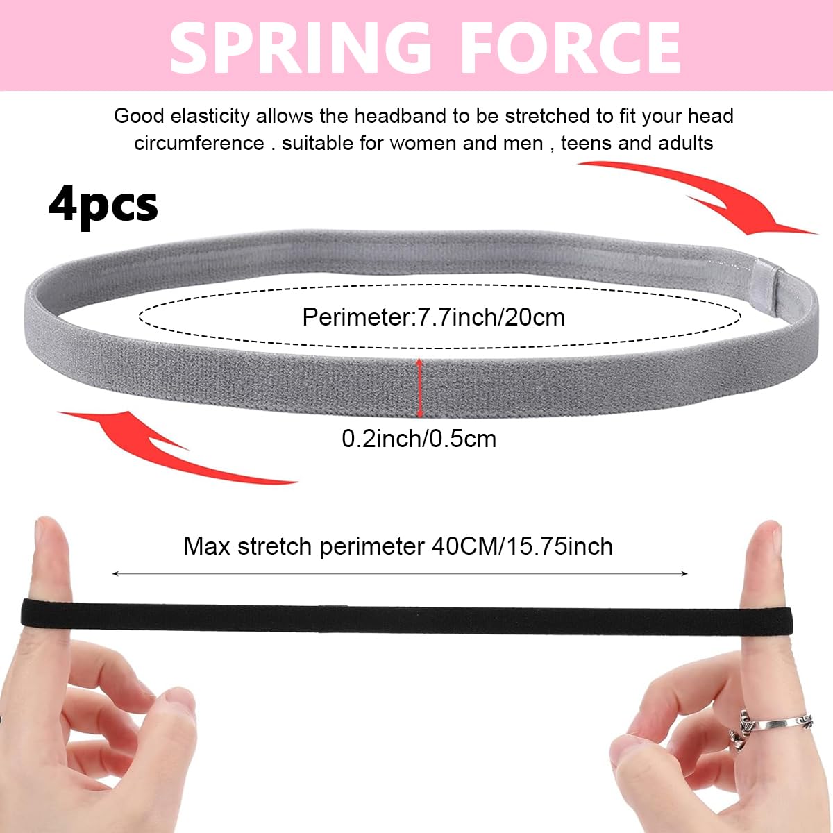 MAYCREATE Sports Hair Band for Men and Women 12PCS featuring Sweat Proof Moisture Wicking Design