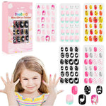 MAYCREATE Press on Nails for Girls with 120 Short ABS Pieces | Fun DIY Party Gift Set