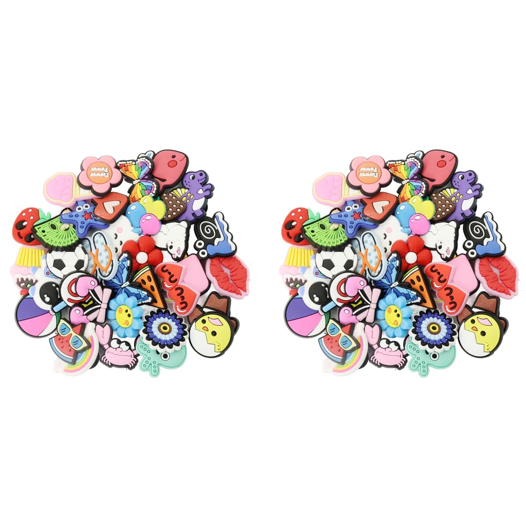 MAYCREATE Shoe Charms for Sandals featuring 70PCS Cartoon Designs | Fun Clog Accessories
