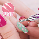 MAYCREATE Nail Art Tools Kit for Nail Design with Dual Head Dotting Tools & Liner Pens Set of 10