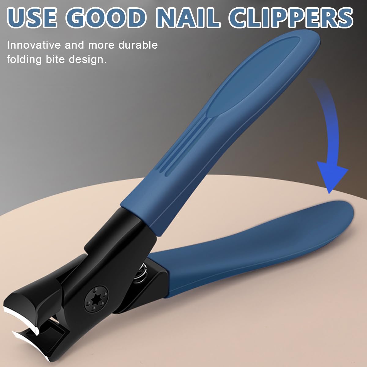 MAYCREATE Thick Toenail Clipper for Tough Nails with Anti-Splash Long Handle 9×5.3cm | Stainless Steel for Adults and Seniors