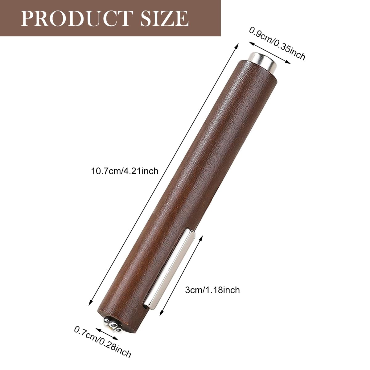 MAYCREATE Magnetic Nail Polish Pen for Cat Eye Gel featuring Dual-End 3-in-1 Magnet | Ergonomic Wooden Handle