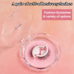 MAYCREATE False Eyelashes for Daily or Party Makeup featuring Self Adhesive 10mm Soft Faux Lashes | Reusable and Waterproof