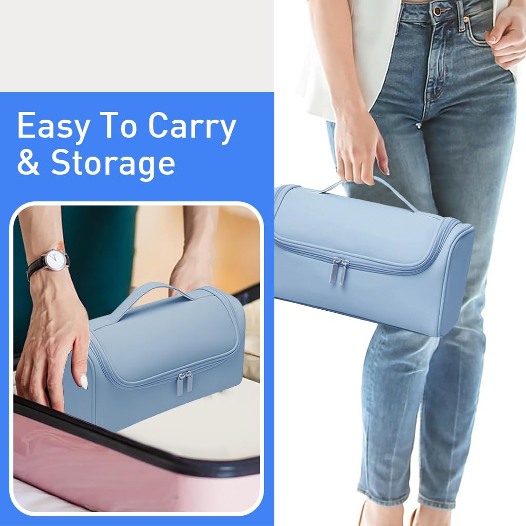 MAYCREATE Travel Storage Bag for Dyson Airwrap featuring Five Compartments and PU Material | Portable Organizer with Hanging Hook