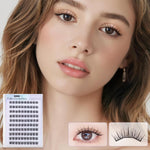 MAYCREATE Self Adhesive Eyelash Clusters 120 pcs for Easy Lash Styling with Tweezer 11–13 mm