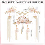 MAYCREATE Hair Accessories Set for Women with 5 Floral Pearl Pieces | Elegant Gift Choice