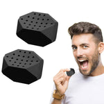 MAYCREATE Jawline Exerciser for Facial Toning with 2pcs 45lbs Silicone Trainers | Black