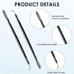 MAYCREATE Eyelash Lift Perm Tool for Lash and Brow Tinting featuring Dual Head Comb and Pin