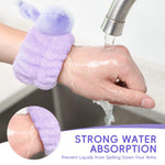 MAYCREATE Kuromi Spa Headband for Skincare with Elastic Plush 3Pcs Set | Face Wash & Makeup