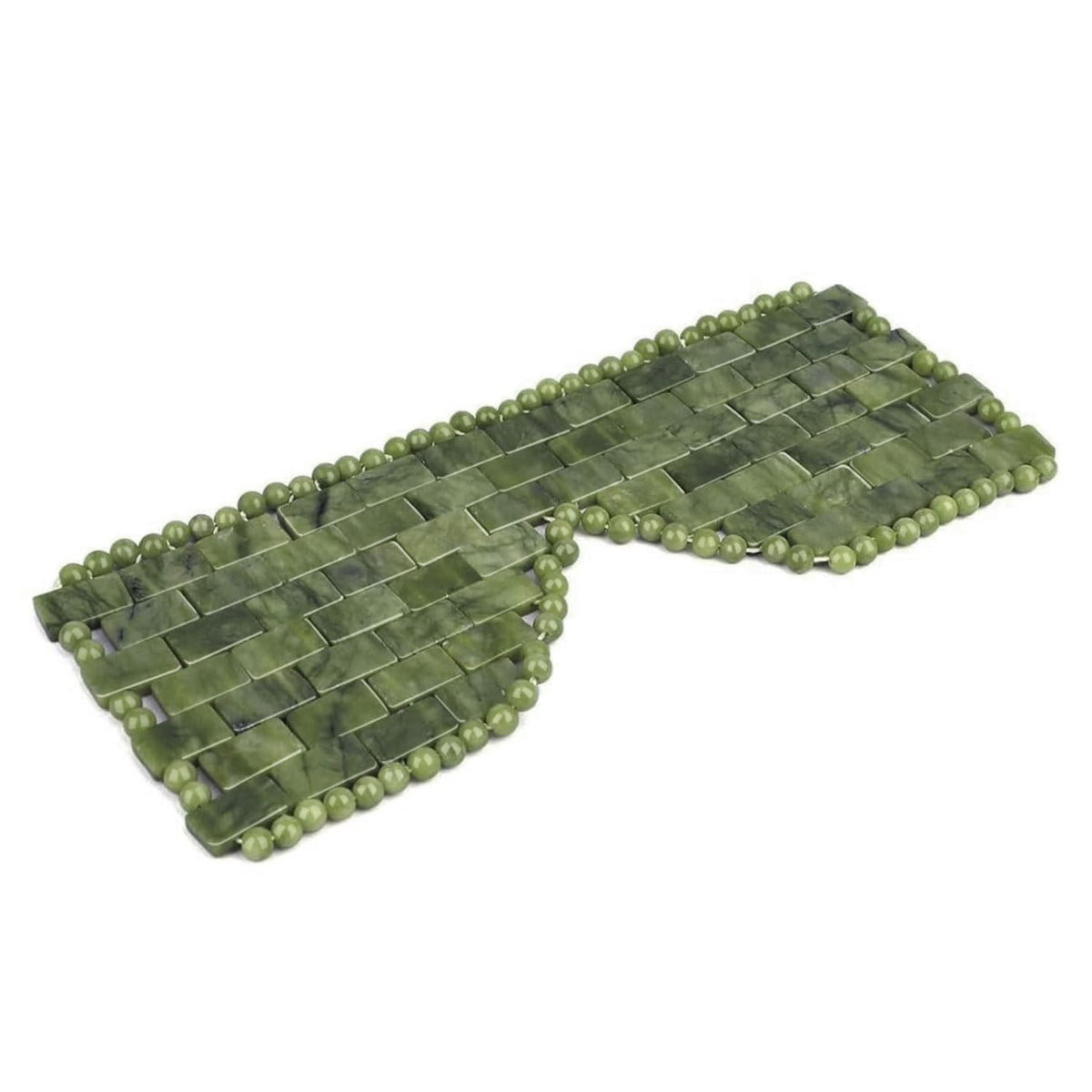 MAYCREATE® Natural Jade Stone Eye Mask, Cooling Jade Eye Patch for Puffy Eyes & Dark Circles, Reusable Cold Therapy Eye Compress for Relaxation, Stress Relief & Skincare Spa Use, 25x9.5cm