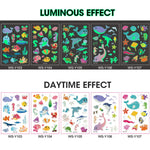 MAYCREATE® 10 Sheet Kids Tattoo Sticker Night Glowing Tattoo Sticker, Cartoon Animals Theme Sticker Waterproof Temporary Tattoos for Birthday Parties, Group Activities, Cartoon Tattoo Sticker