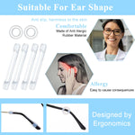 MAYCREATE Eyeglasses Retainer Set 50PCS with 3 Nose Pad Designs and Silicone Ear Grips | Anti Slip Comfort for Sunglasses and Reading Glasses
