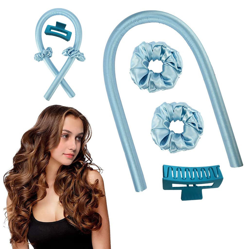 MAYCREATE Heatless Curling Rod Headband for Overnight Use with Pearl Cotton Ribbon | No Heat Hair Curlers for Long and Medium Hair