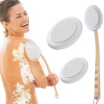 MAYCREATE Lotion Applicator for Back with 17 in Wooden Handle and 3 Replaceable EVA Heads | Bath and Shower Brush