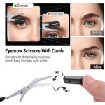 MAYCREATE Eyebrow Trimmer Kit 6 Pcs for Precise Grooming with Stainless Steel Tools | Travel Ready for Women and Men