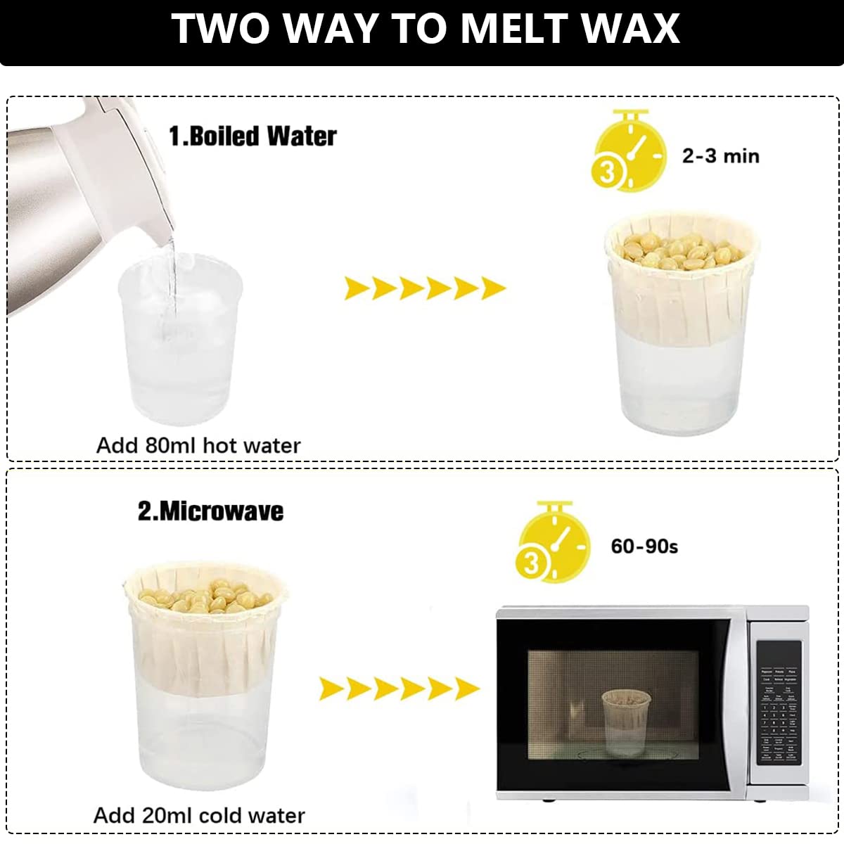 MAYCREATE Nose Wax Kit for Men and Women with 50g Wax 10 Applicators and Cups | Facial Hair Removal