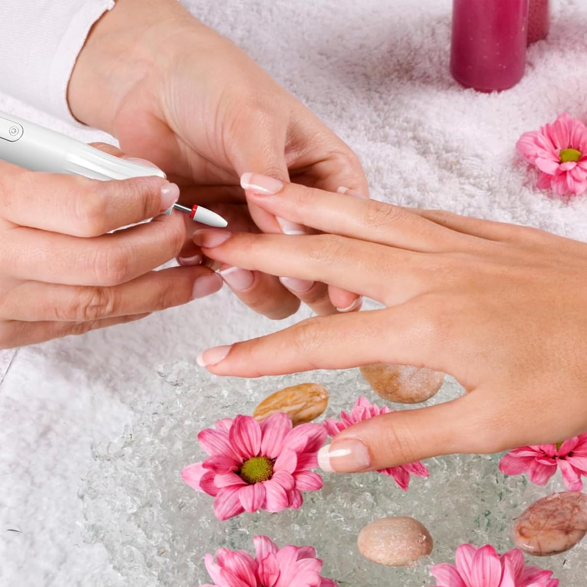 MAYCREATE Nail Drill Machine with 5 Speeds and 6 Drill Bits for Gel Removal | USB Rechargeable Design