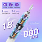 MAYCREATE Nail Drill Machine with 5 Speeds and 6 Drill Bits for Gel Removal | USB Rechargeable Design