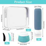 MAYCREATE Travel Bottle Kit for Toiletries with 16pcs 90ml and 40ml Leakproof Silicone Containers | TSA-Friendly Refillable Set