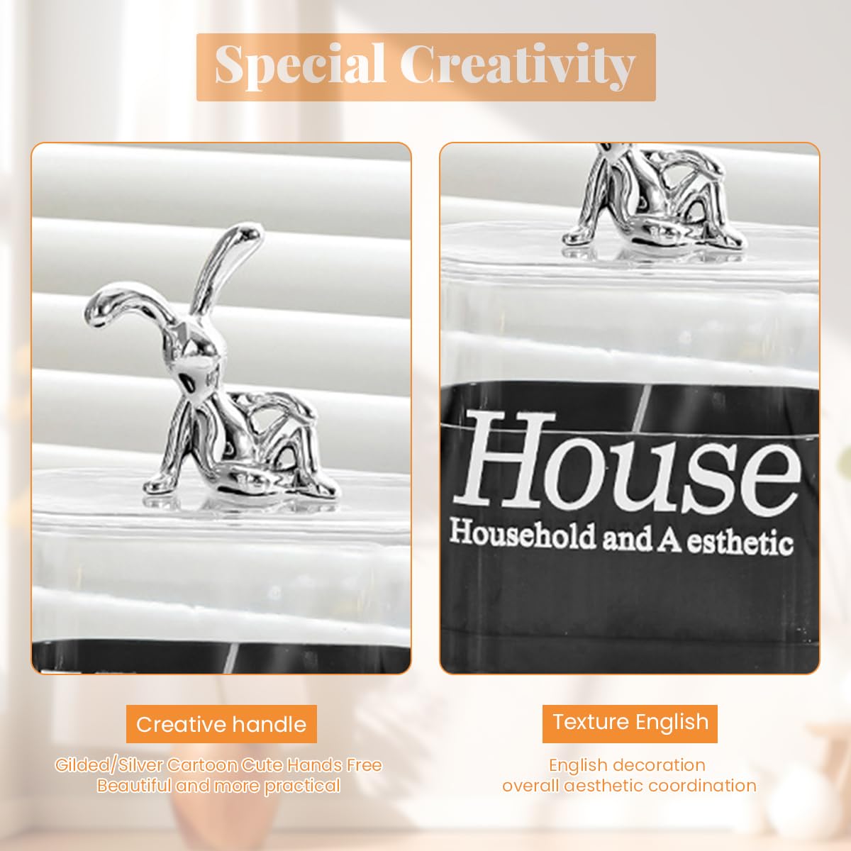 MAYCREATE Cotton Swab Holder for Desk or Bathroom with 2 Compartments and Lid | White PP Storage Box 5.7 x 5 x 3.2 in