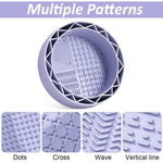 MAYCREATE Mini Makeup Brush Cleaner Bowl for Brushes and Sponges 5.5 in | Collapsible Silicone Basin with 4 Textured Scrubber Panels