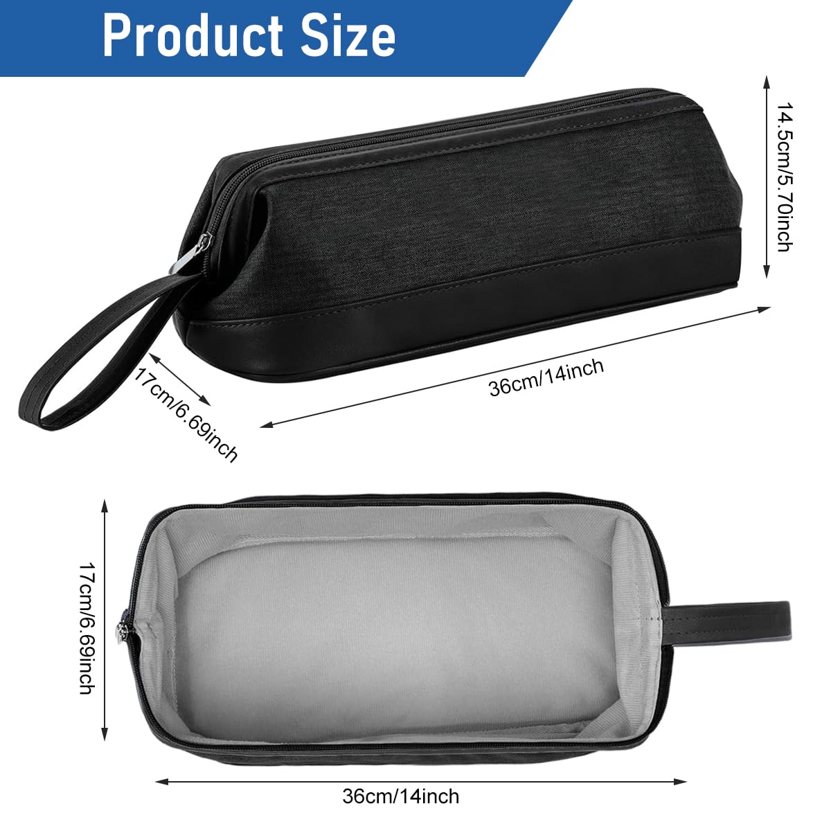 MAYCREATE Hair Tools Travel Bag for Dyson and Shark with Plush Lining and 40x19x16cm Capacity | Black Waterproof Organizer