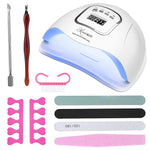 MAYCREATE® LED UV Nail Polish Dryer Machine,150W Professional Polish Nail Dryer Light with 5 Timer Setting, Automatic Sensor Nail Curing Nail Art Lamp Manicure Pedicure Tool