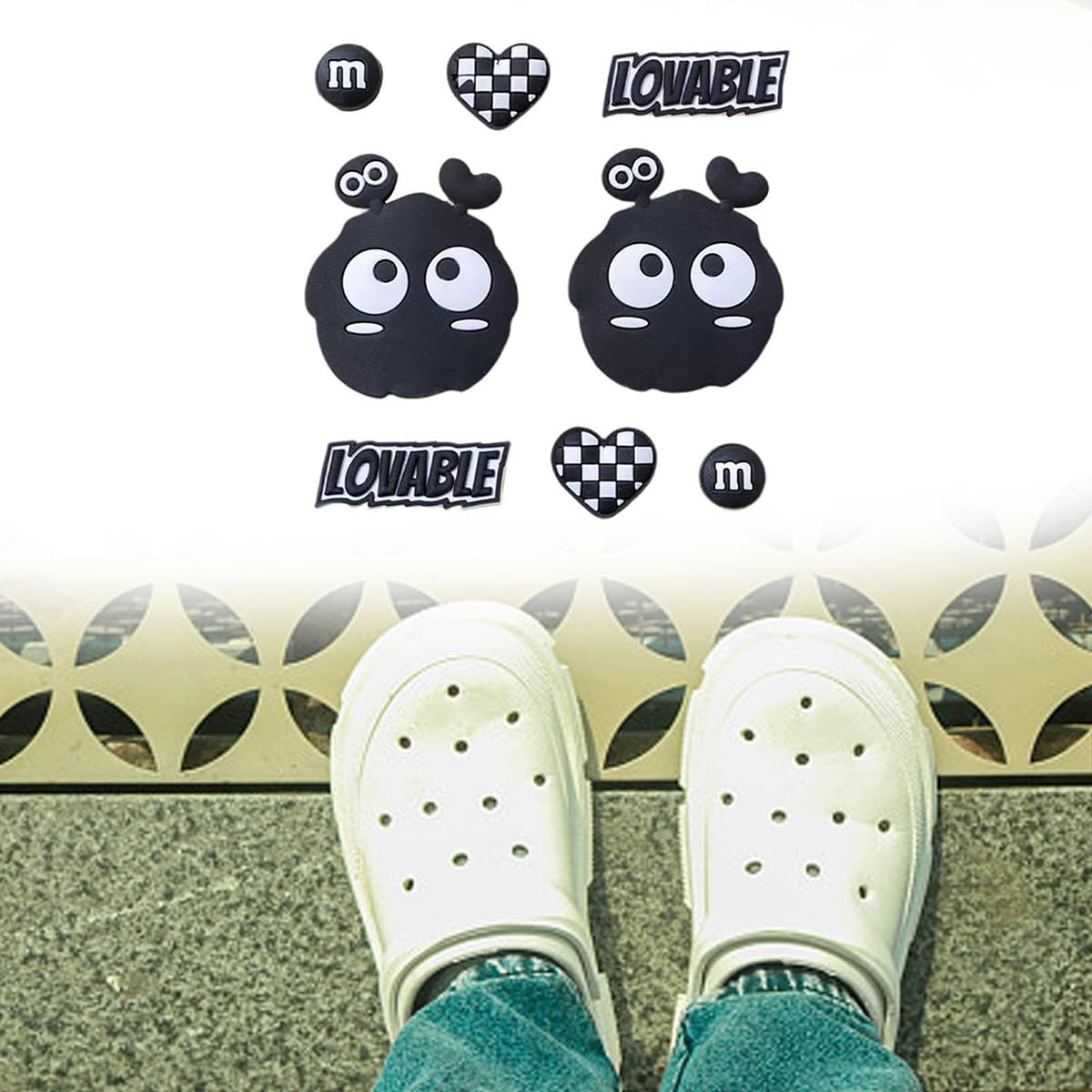 MAYCREATE Shoe Charms for Croc Clogs featuring 8PCS Cartoon Animal Design for Kids and Women