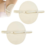 MAYCREATE Sweat Pads for Underarms featuring Adjustable Shoulder Strap and Washable Cotton | 2Pcs Beige for Women and Men