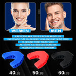 MAYCREATE Jawline Exerciser for Men and Women with 3 Resistance Levels 40 50 60lbs | BPA Free Silicone Muscle Trainer with Storage Case