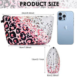 MAYCREATE Makeup Bag for Travel and Daily Use featuring Linen Fabric with Zipper Closure | Gift for Women Girls