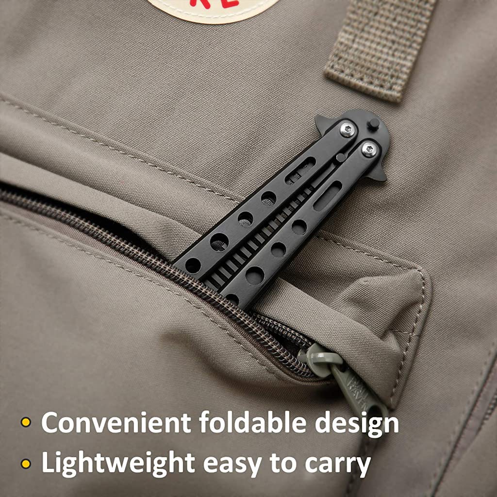 MAYCREATE Butterfly Comb for Training and Styling with 12.7cm Folding Design Stainless Steel