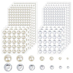 MAYCREATE 2000pcs Pearl Stickers Rhinestones Face Gems Self-adhesive Hair Gems Jewels Faux Pearls Assorted Sizes Stone Sticker for Face Makeup, DIY Crafting, Home Decor, Embellishments