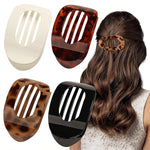 MAYCREATE Womens Hair Claw Clips for Half-Up Styles with Round Duckbill Design | 4Pcs Acrylic Set