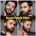 MAYCREATE Beard Pencil Filler for Men with Four Fork Tip and Soft Bristle Brush | Natural Beard Enhancer