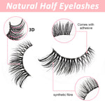 MAYCREATE Eyelash Clusters 36 pcs for DIY Lash Extensions with Self Adhesive Strips | Fluffy Fiber Lashes for Natural or Party Look