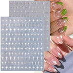 MAYCREATE Star Nail Stickers for DIY Nail Art with 3D Galaxy Stars Design | 6 Sheets Set