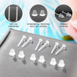 MAYCREATE Clear Earrings for Sports with Earbacks featuring Invisible Silicone Retainers 100Pcs Kit
