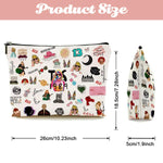 MAYCREATE Makeup Bag for Travel and Daily Use with Linen Fabric and Taylor Print | Stylish Gift for Women and Girls